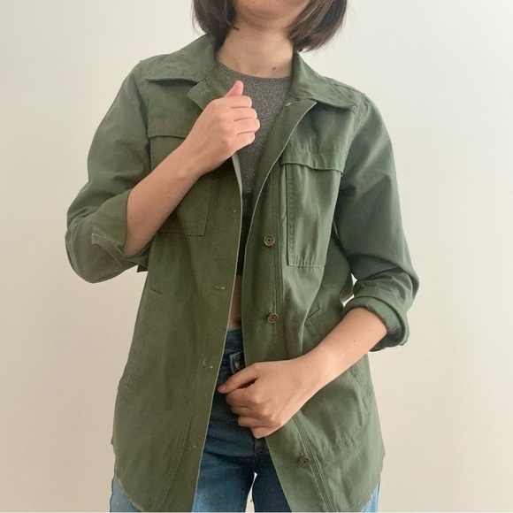 GENTLE FAWN MILITARY GREEN UTILITY SHACKET - XS - Picture 3 of 12